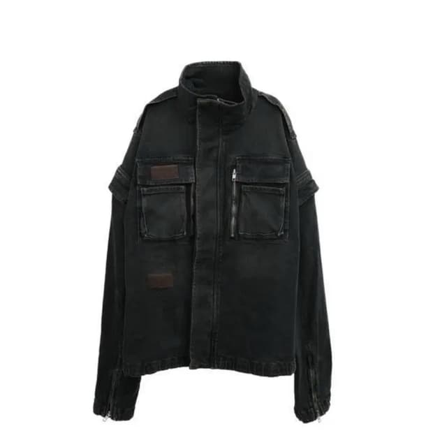 마리아노 MAGLIANO 워크셔츠자켓 블랙 XL