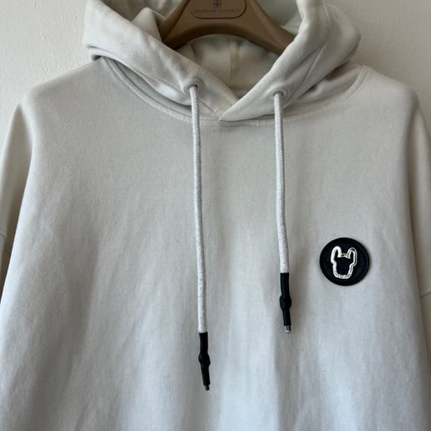 라이프워크 남성 아이보리 후드티셔츠 코튼티셔츠