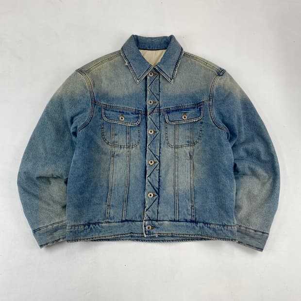 쿠어 머드 다잉 페이드 인디고 누빔 데님 자켓 (103)