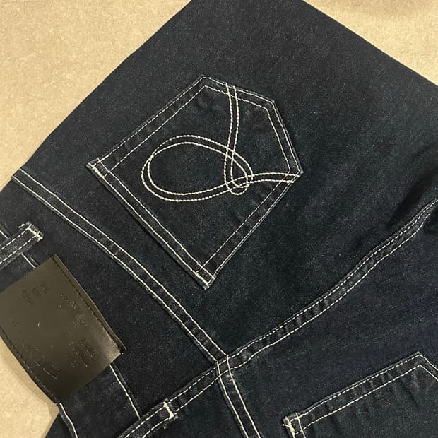 Deep blue flared jeans