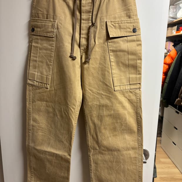 [30X30] RRL 헤링본 트윌 카고 팬츠 카키