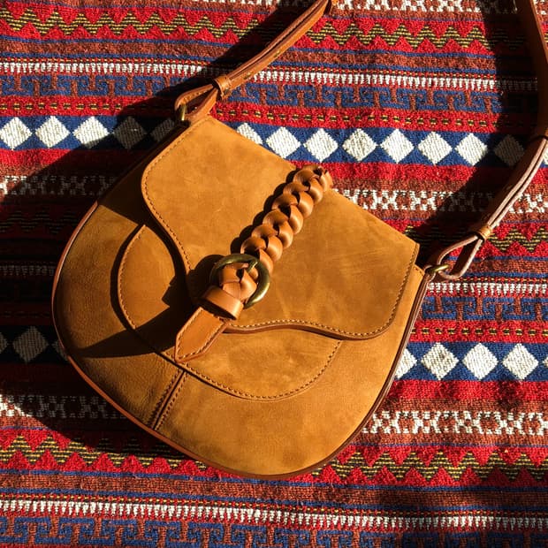 이탈리아 스웨이드 브라운 크로스백 숄더백