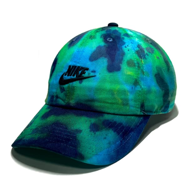 나이키 초레어 빈티지 커스텀 녹색/블루 지구 그린플래닛 볼캡 모자 여행 