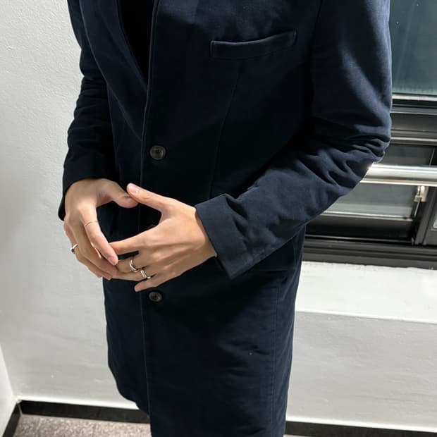 Armani Exchange Moleskin Coat(XL, navy)