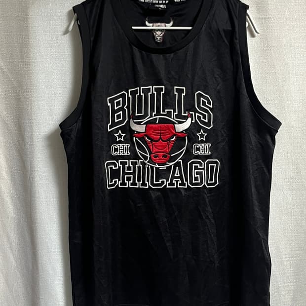 공용 NBA 시카고 불스 블랙 탱크탑 XL
