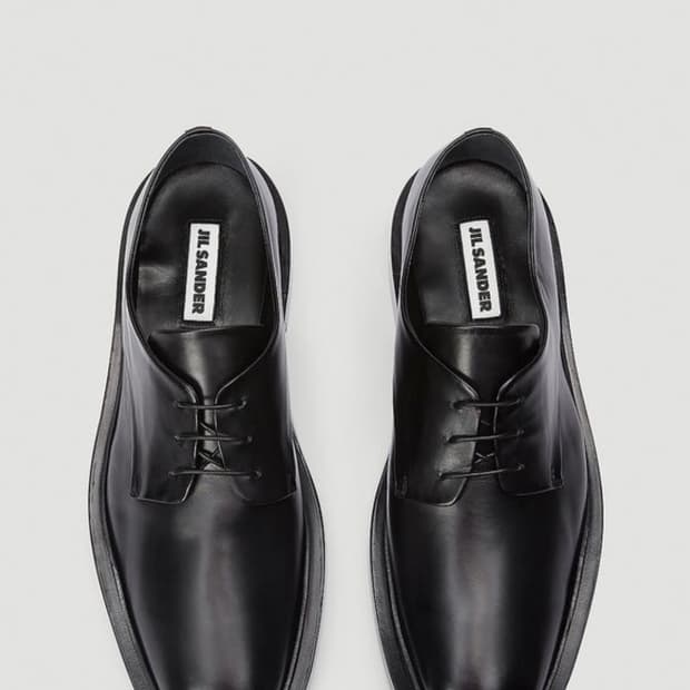 (42) 질샌더 카프스킨 더비 슈즈