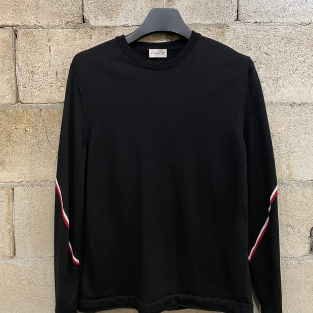 몽클레어 지로콜로 트리콧 사선 울 니트 