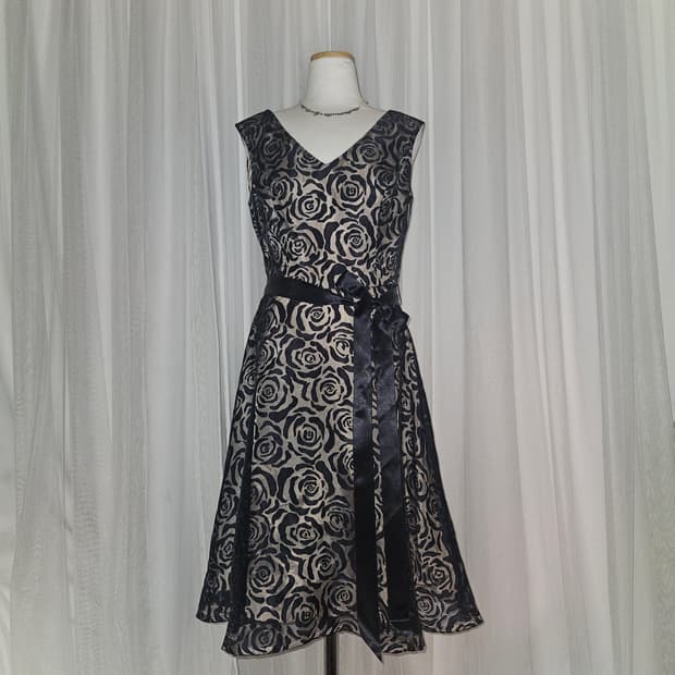 빈티지 로즈가든 오간자 시스루 드레스