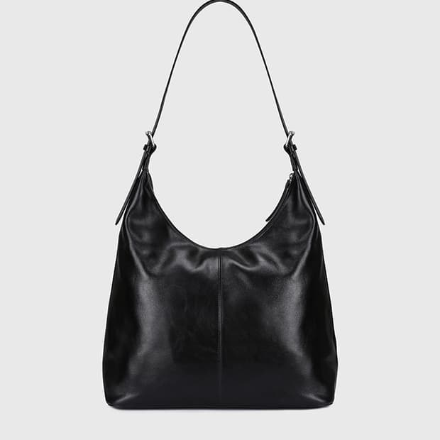 토니웩 full grain 레더 라지 숄더백 새상품