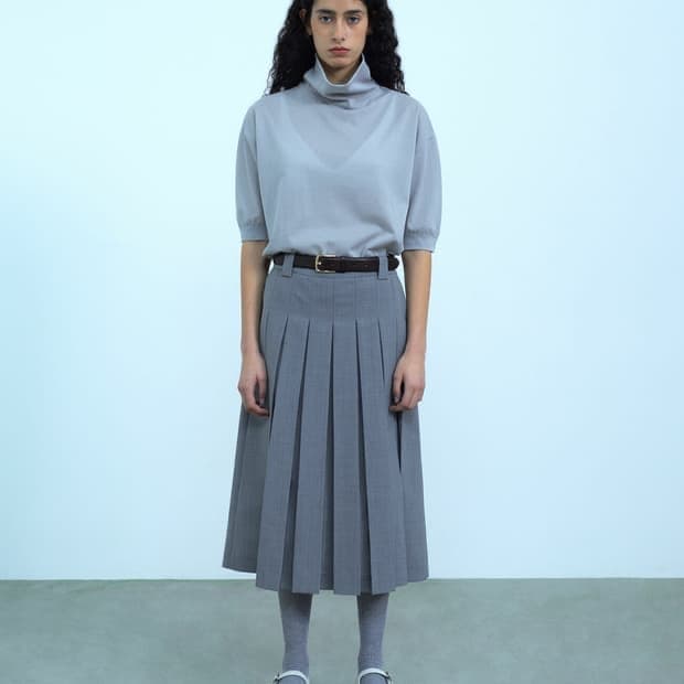 LFM PLEATED FLARE SKIRT