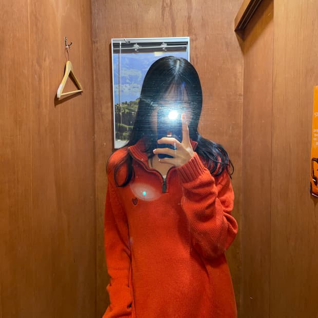 (M) CHAPS 챕스 반집업 니트