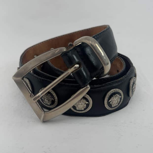 Gianni Versace stud leather belt