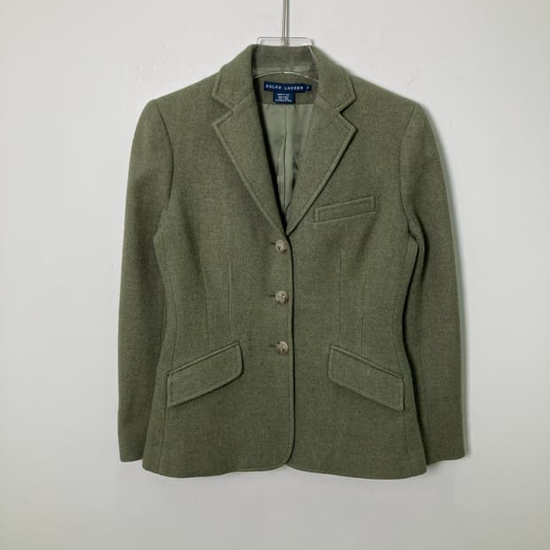 랄프로렌 카키 헤링본 울자켓 