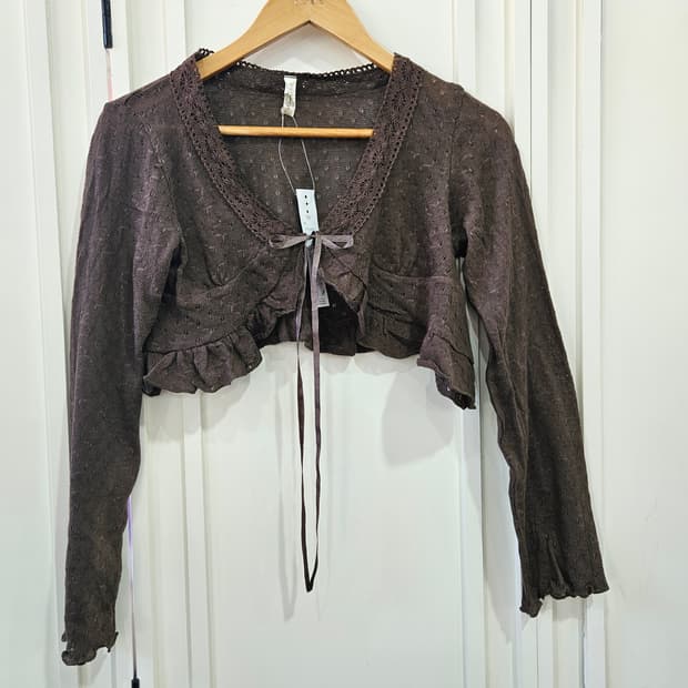  크롭 볼레로 가디건