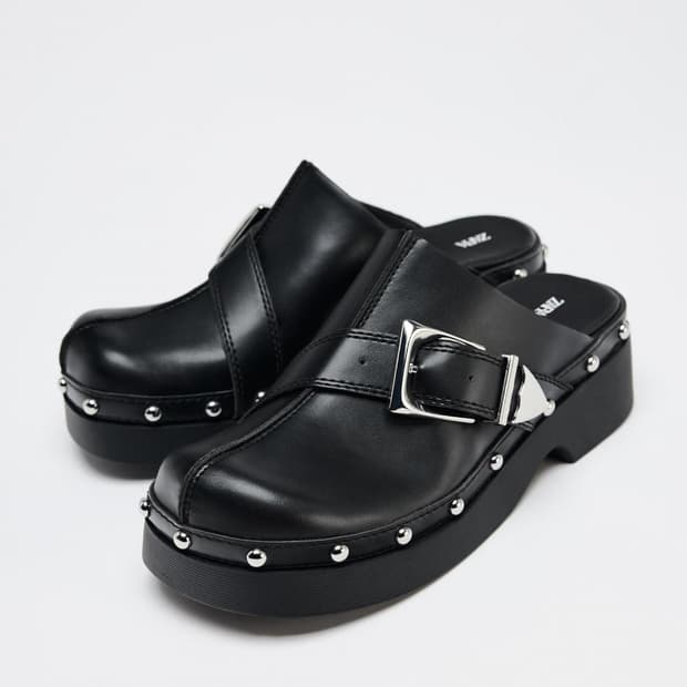 자라 스터드 버클 클로그 235