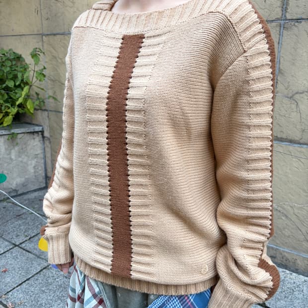 90s Courreges homme 꾸레쥬 옴므 울 니트