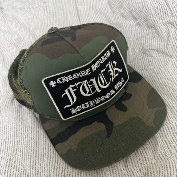 크롬하츠 chrome hearts 카모 fuck 캡 