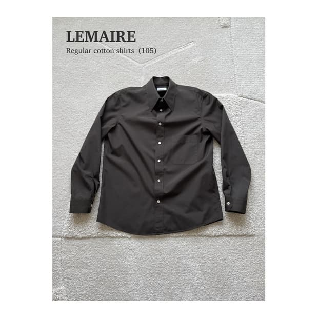 르메르 레귤러 코튼 셔츠 브라운 (103-105)