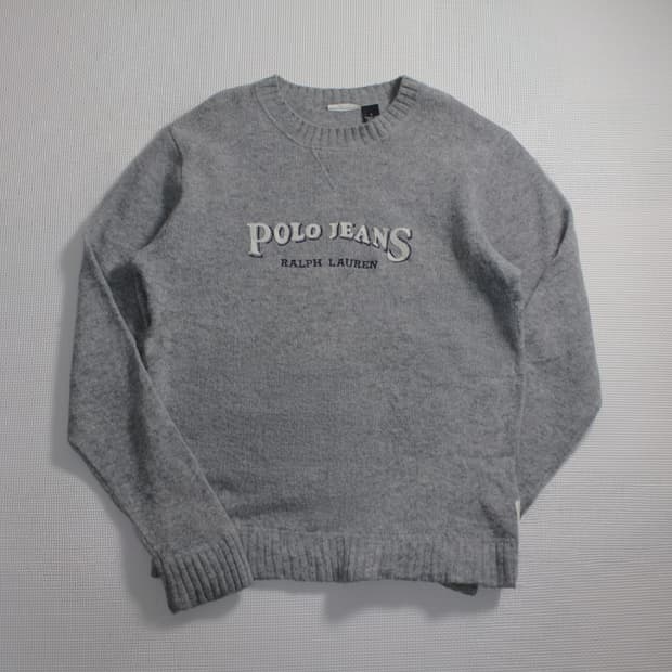 90's Polo 폴로 진스 랄프로렌 울 로고 니트