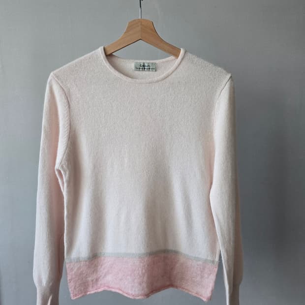 Gypsum 핑크 배색 앙고라 니트 M