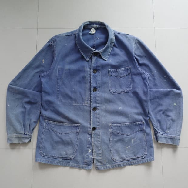 60s 프렌치 Solida 클럽카라 워크 초어자켓 (95)