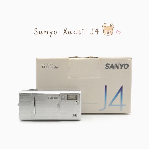 풀박🤍🩷🩵SANYO Xacti J4 실버✨ 슬라이드 램프 💫