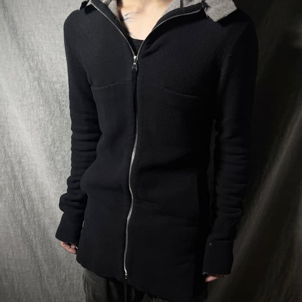 M.A+ Maurizio Amadei Hooded Wool Coat 