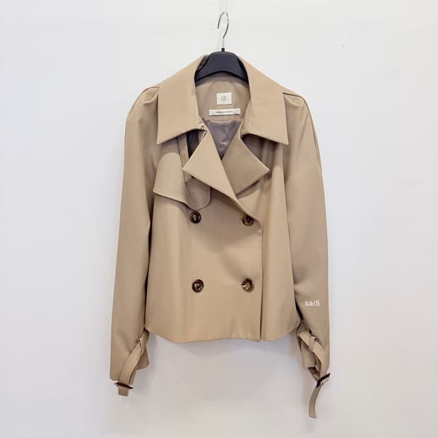 유메르 포멀 숏 트렌치 코트 