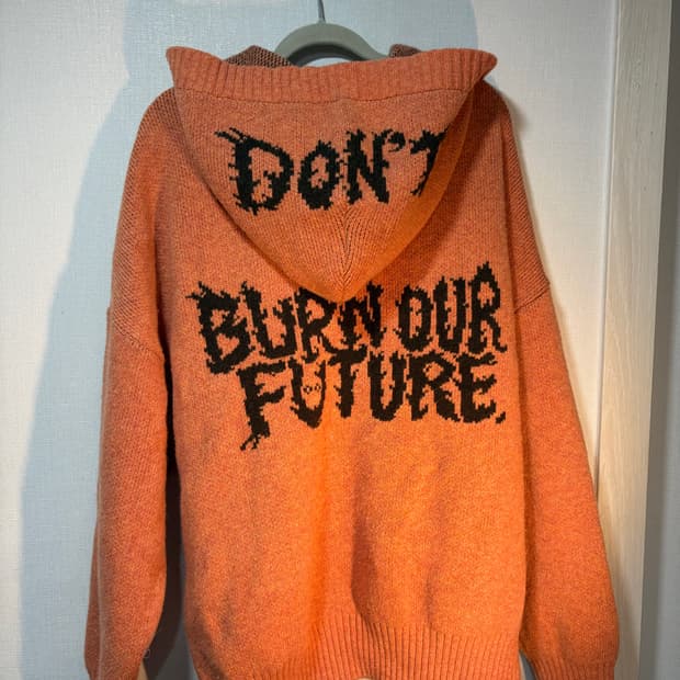 아조바이아조 니트 후드집업