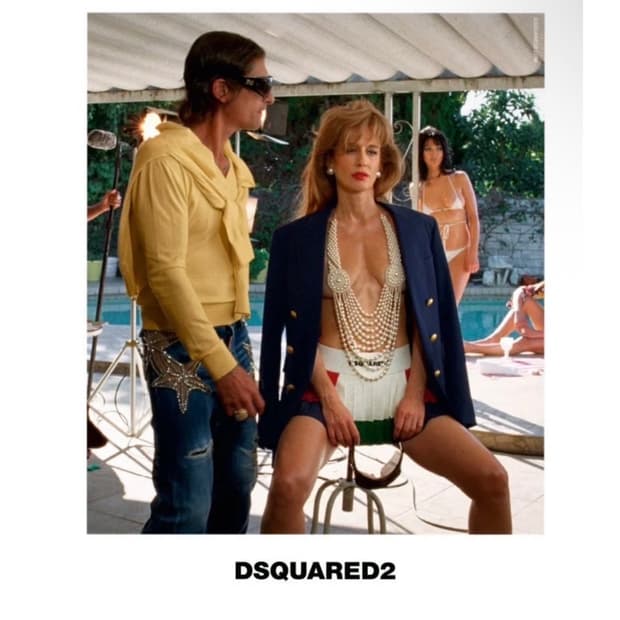 Dsquared2 라인스톤 스타 포인트 데님 진