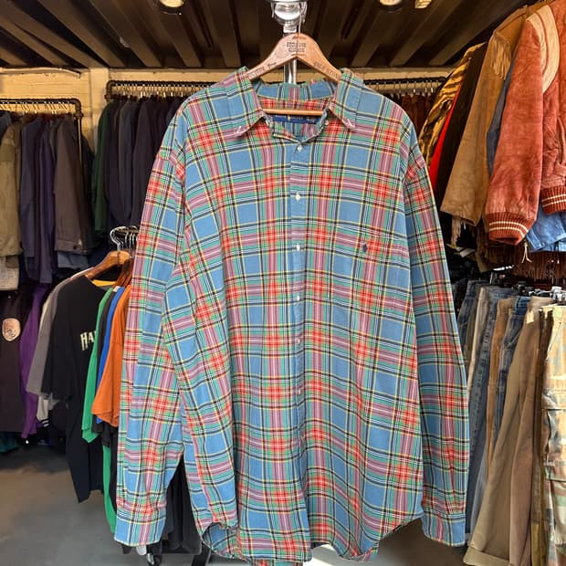 폴로 랄프로렌 페이드 체크셔츠