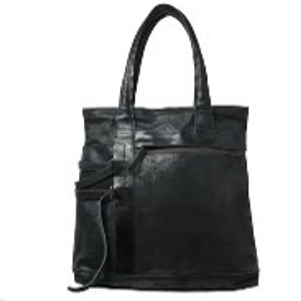 요지 야마모토 와이즈 사이드 버클 스트랩 토트백