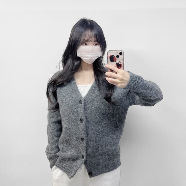 마리떼프랑소와저버 알파카 가디건 그레이