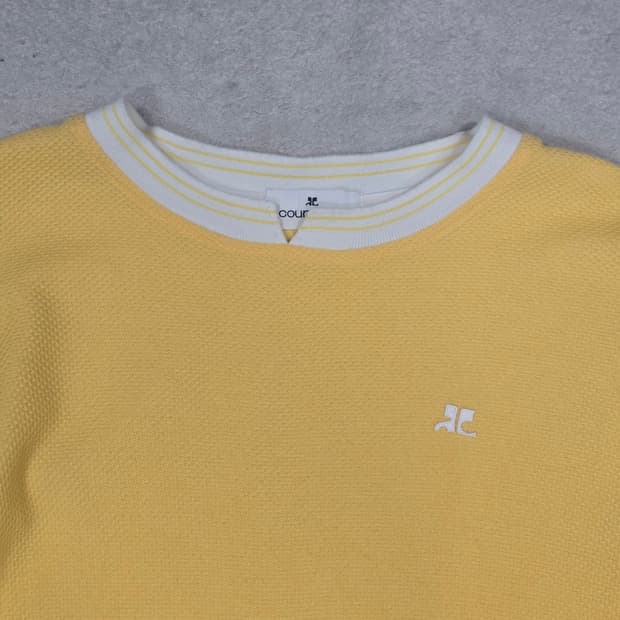 꾸레쥬 스몰 로고 롱슬리브 40