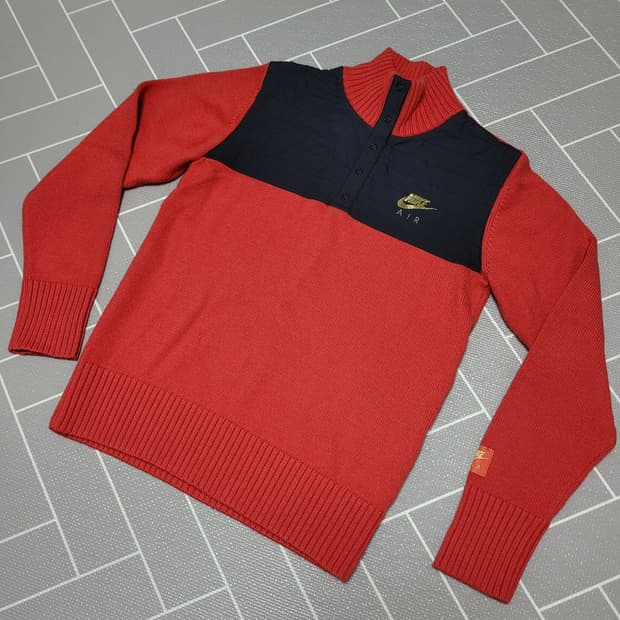 나이키 에어 골프 여성 울 하프 집업 니트 L