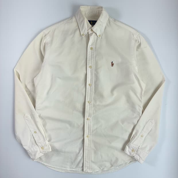 Polo  폴로 랄프로렌 자수 코튼 화이트 셔츠 