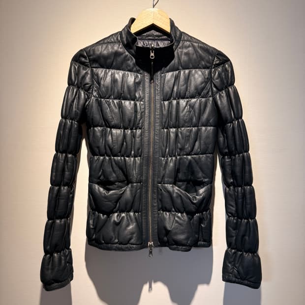 Reversible Leather Padded Jacket