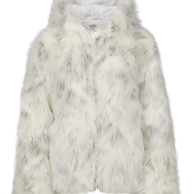 나체 리버시블 후디 퍼 자켓 크림 0사이즈