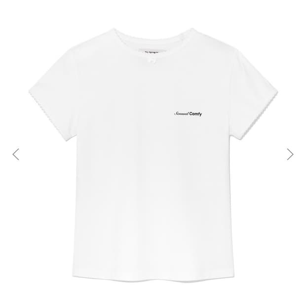 핀터st) 글로니 레이스 흰 티