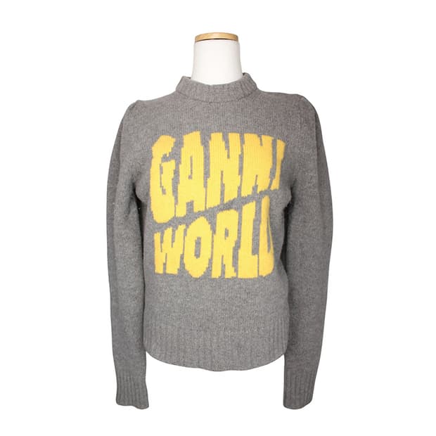가니 그레이 울 혼방니트 상의 44