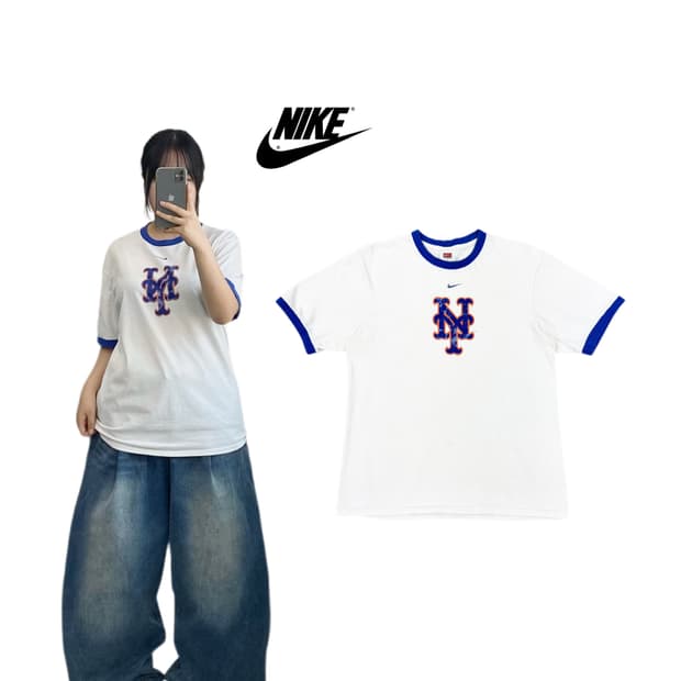 나이키 00s 뉴욕메츠 링거 반팔 티셔츠