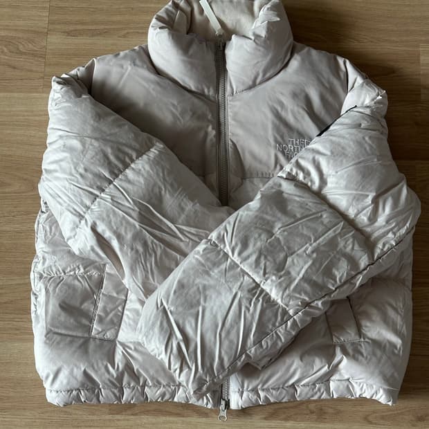 (W) 노스페이스 화이트 라벨 노벨티 눕시 다운 자켓 크림 베이지