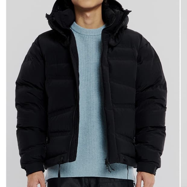 언어펙티드 오블리크 퀼티드 다운 패딩 M