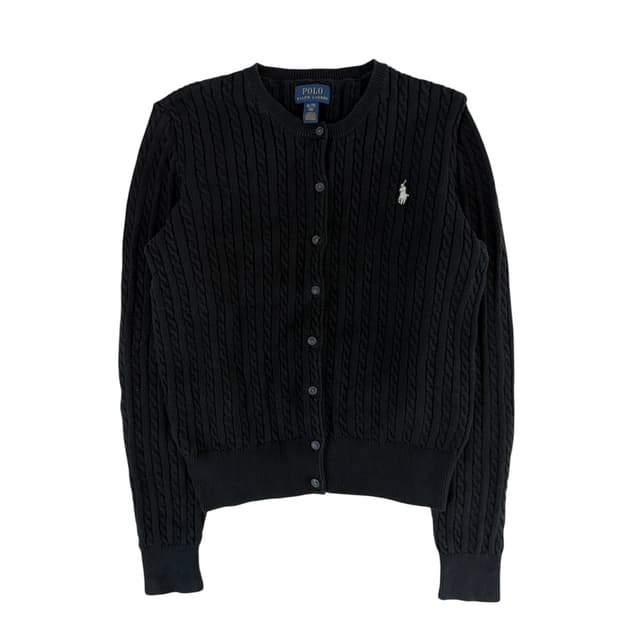 폴로 걸즈 블랙 가디건