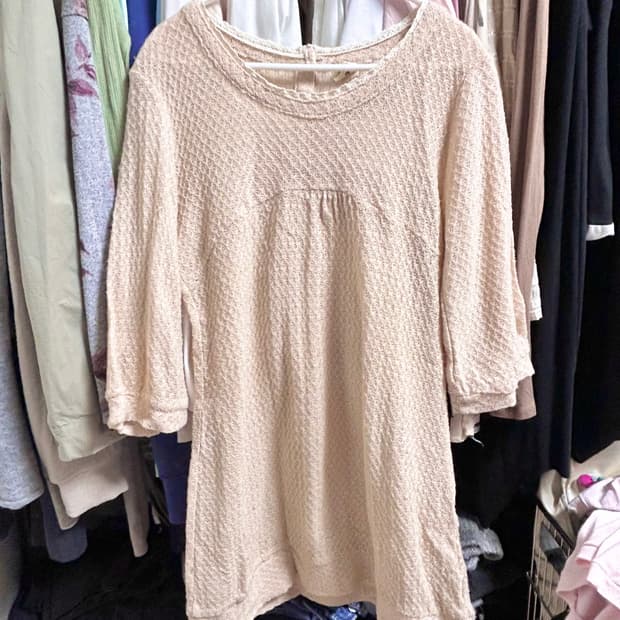 핑크 빈티지 니트 상의