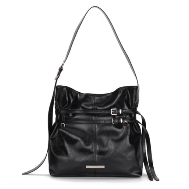MATIN KIM DOUBLE BELTED STRAP BIG BAG