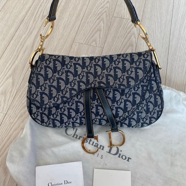 정품 디올 더블 새들 숄더백 빈티지백