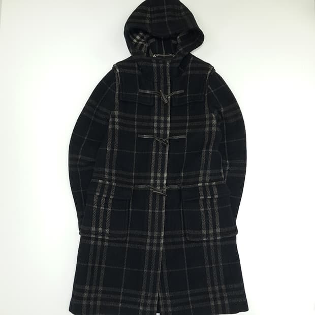 CN799W M 버버리 런던 스페셜티 울 체크 더플 코트