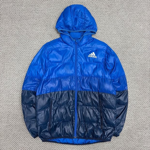 아디다스 배색 경량 패딩 v1303