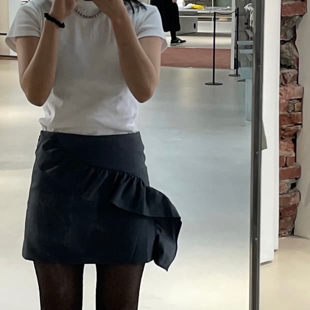 로우클래식 회색 치마